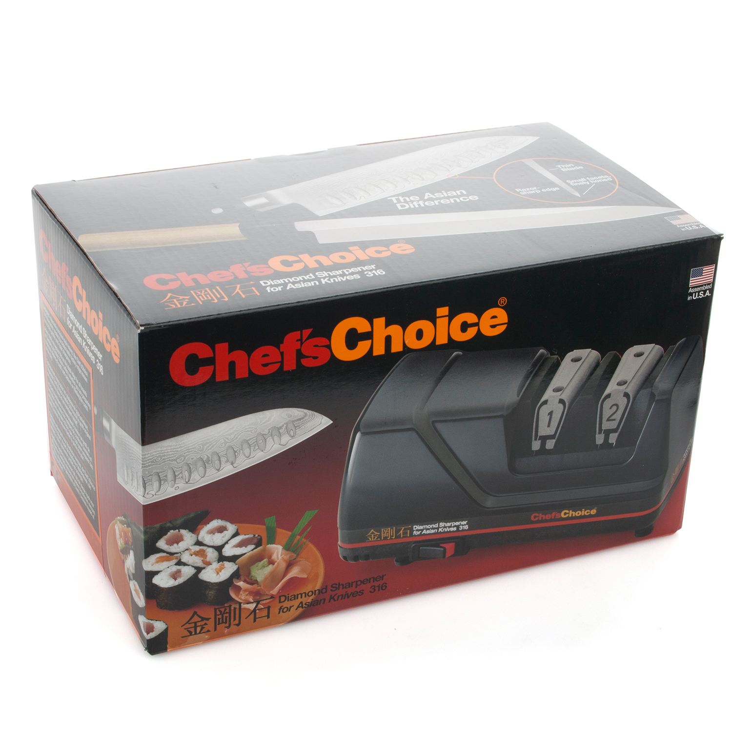 Chef's Choice 316 Diamond Hone Electric Knife Sharpener for Asian Style  Knives